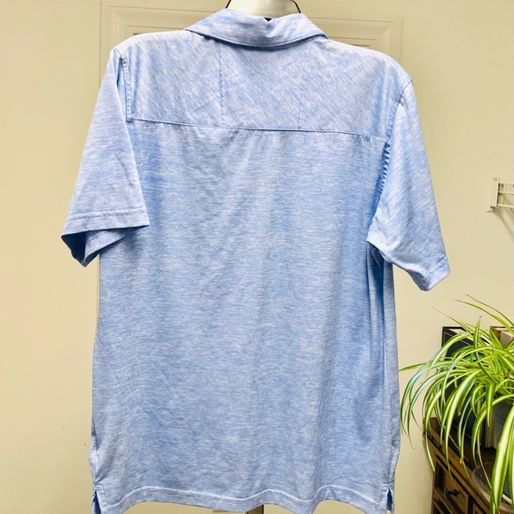 BOLLE T SHIRT MENS LIGHT BLUE SHORT SLEEVES SIZE MEDIUM COLLARED NECK wg - Picture 5 of 6